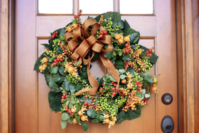 Easy wreath bow