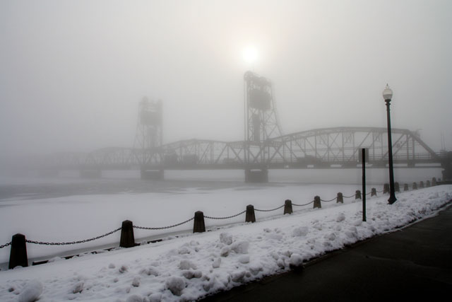 Stillwater Bridge, Dense Fog