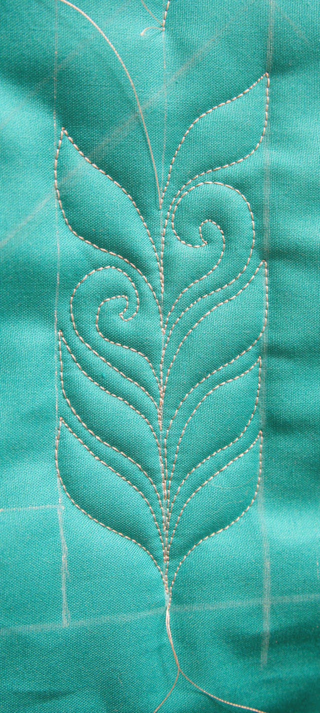 Free Motion Quilt, Tutorial, Open Leaf